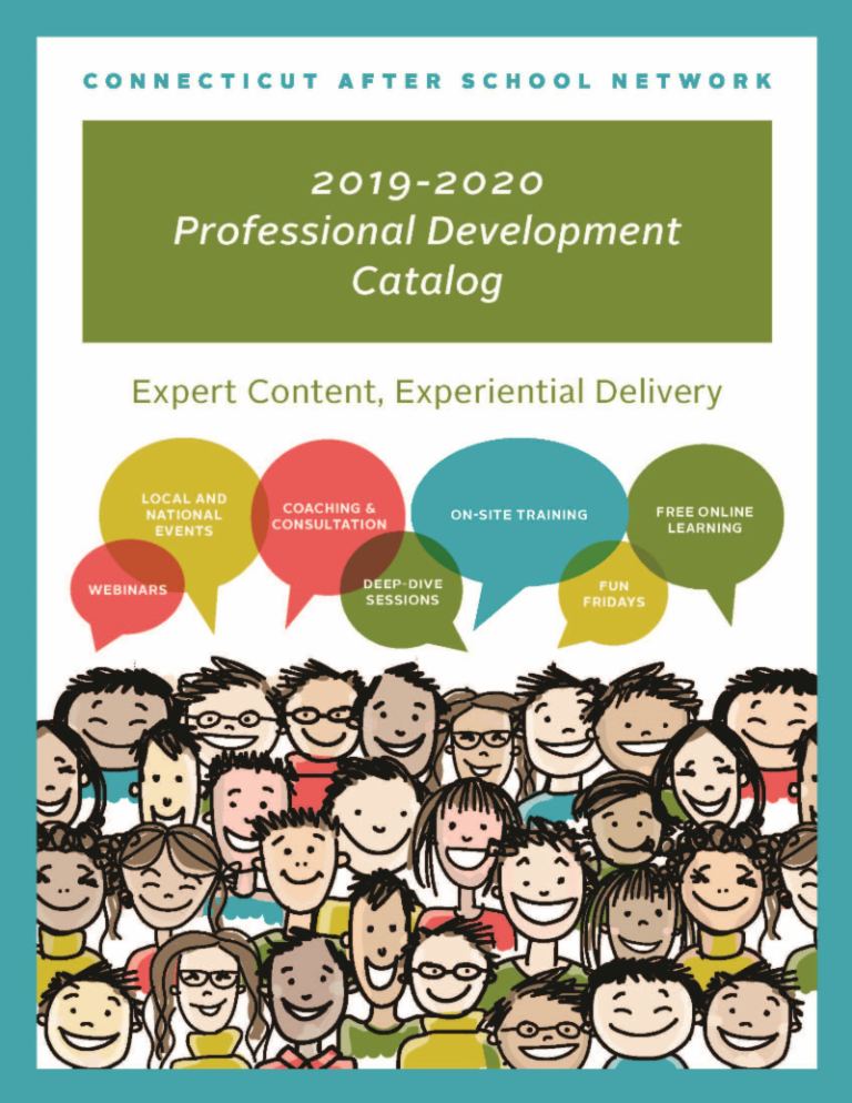 20192020 Professional Development Catalog Now Available CT